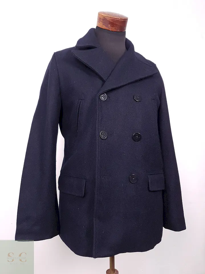 Abrigo Gap Marinero Azul 60% Lana Talla SM 2