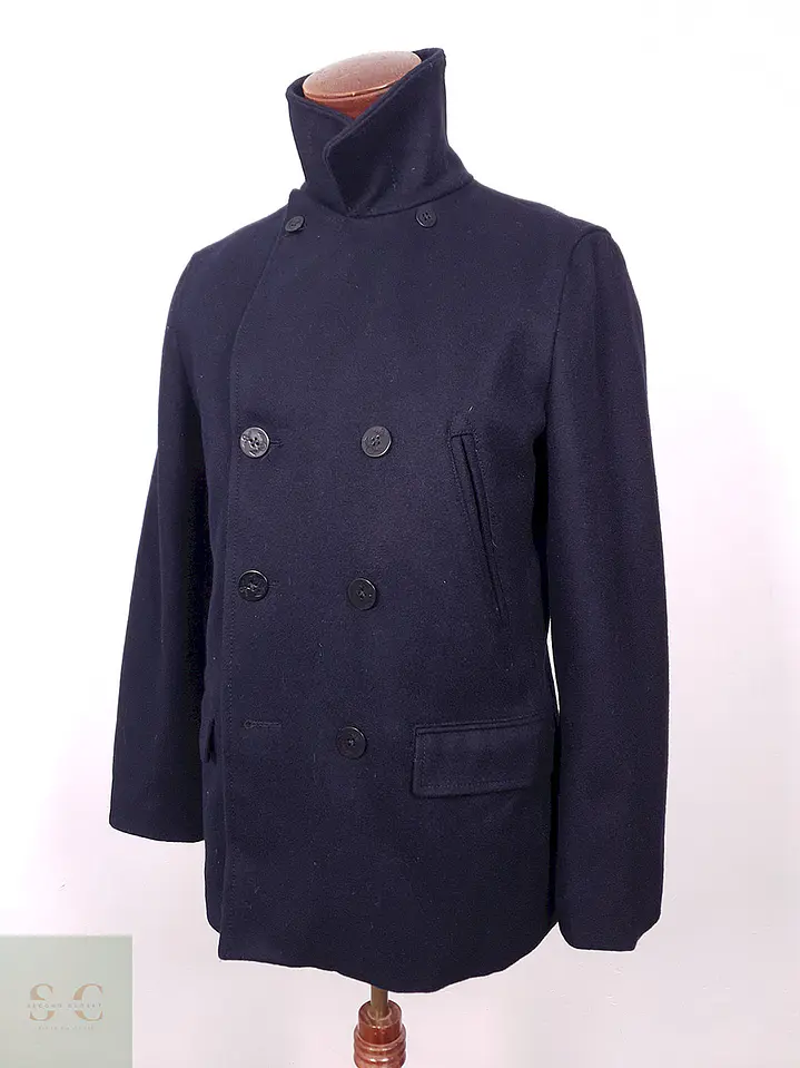 Abrigo Gap Marinero Azul 60% Lana Talla SM 11