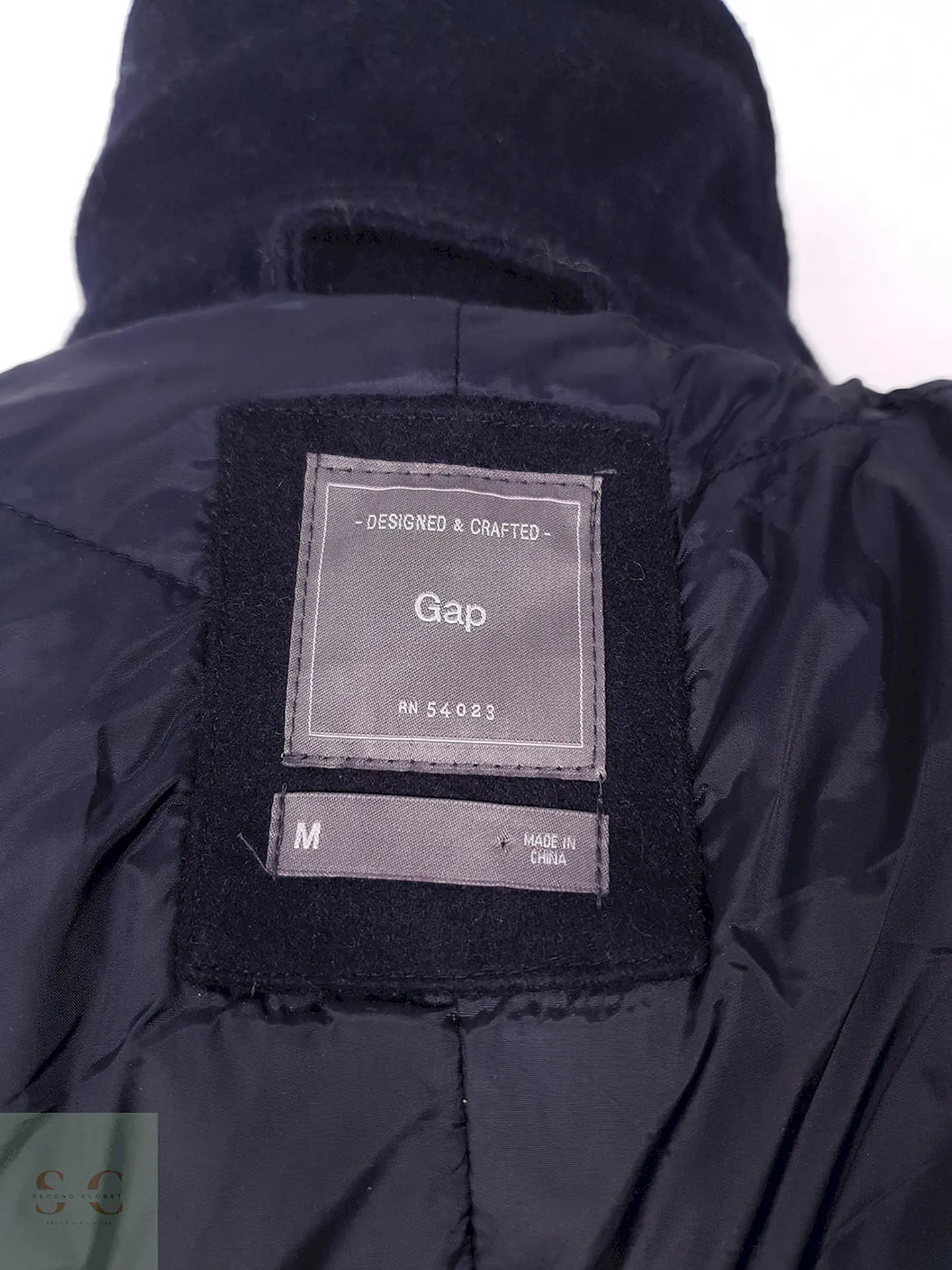 Abrigo Gap Marinero Azul 60% Lana Talla SM 15
