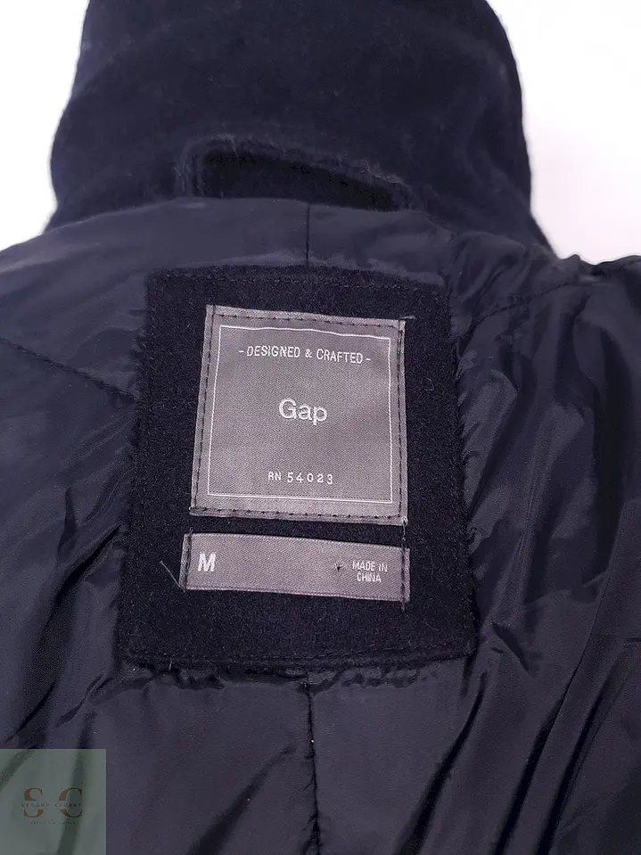 Abrigo Gap Marinero Azul 60% Lana Talla SM 15