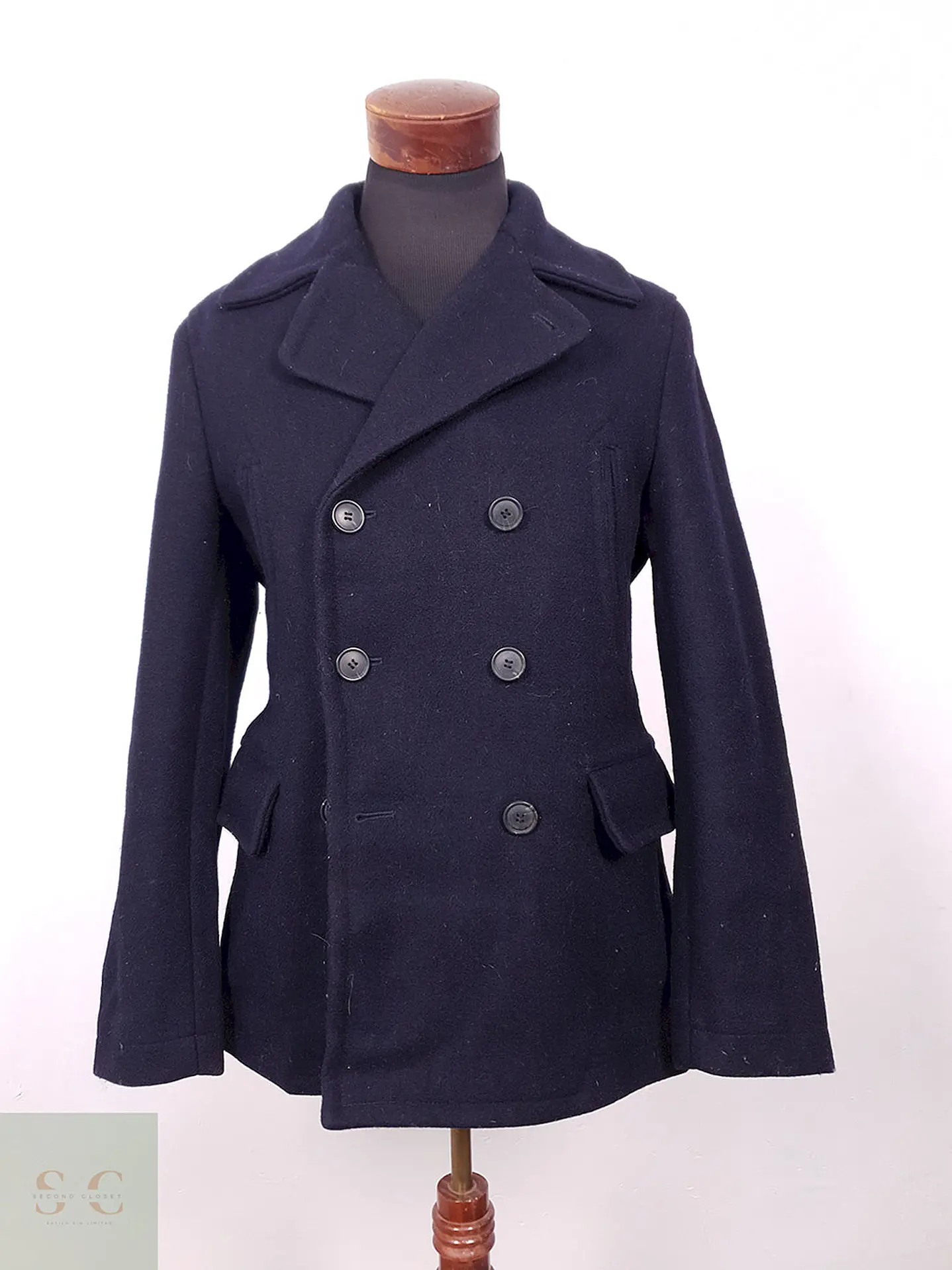 Abrigo Selected Homme Marinero Azul 70% Lana Talla SM 1