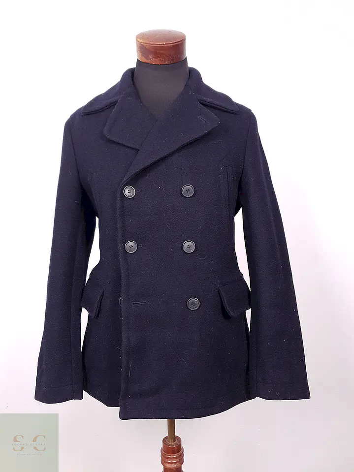 Abrigo Selected Homme Marinero Azul 70% Lana Talla SM 1