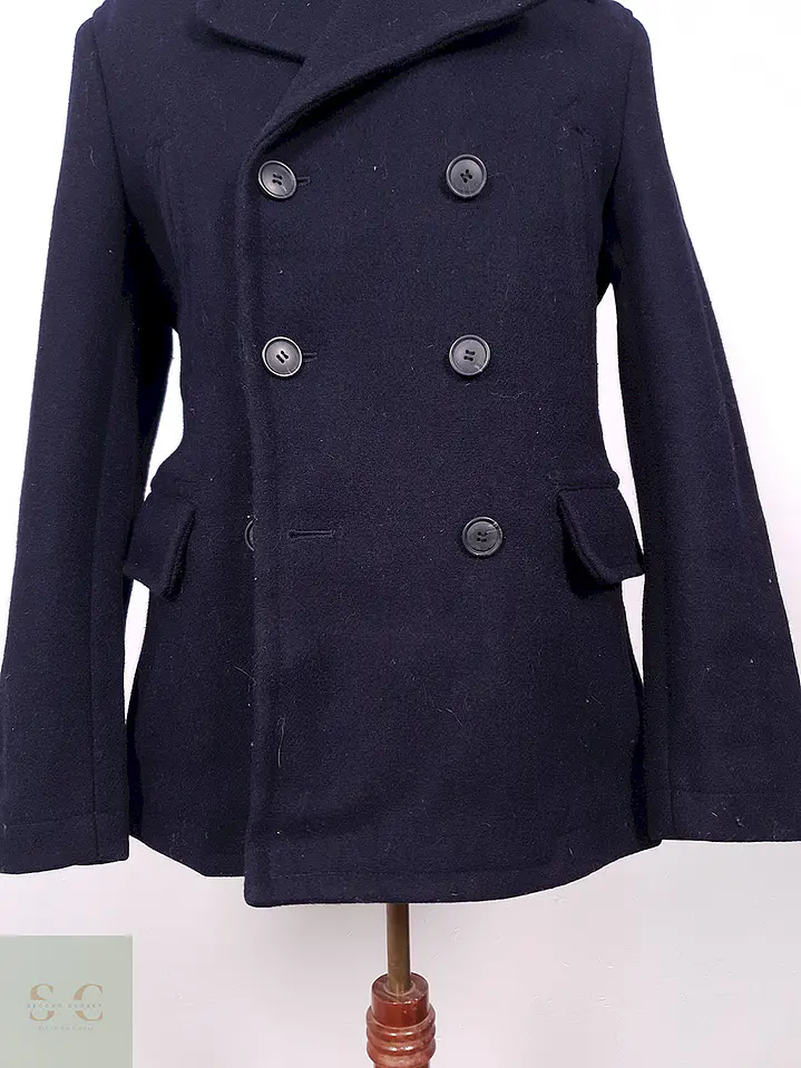 Abrigo Selected Homme Marinero Azul 70% Lana Talla SM 3