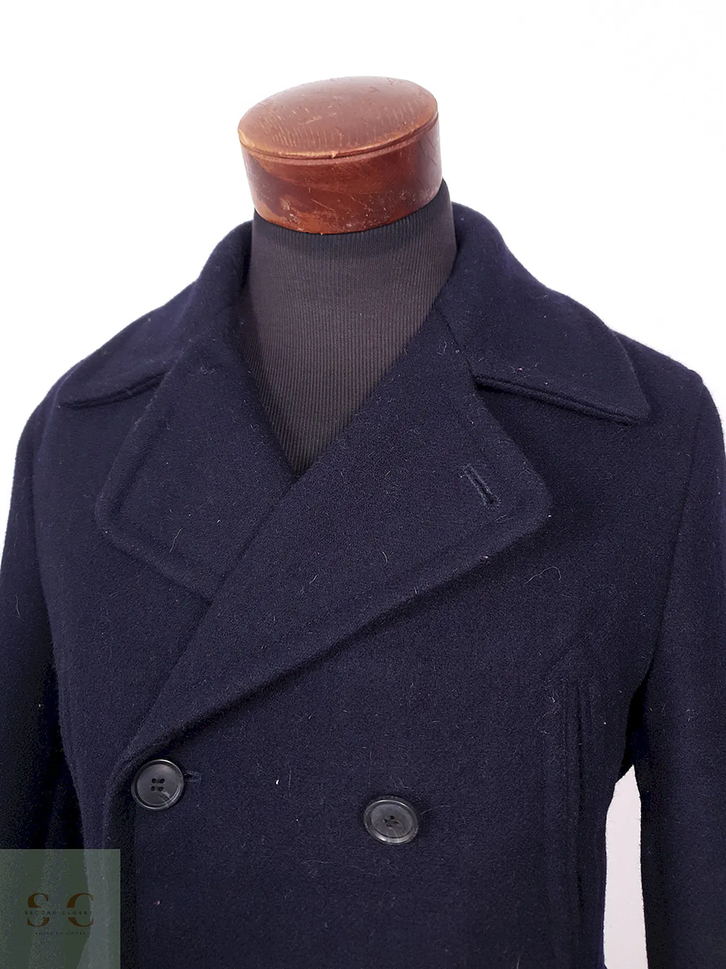 Abrigo Selected Homme Marinero Azul 70% Lana Talla SM 6