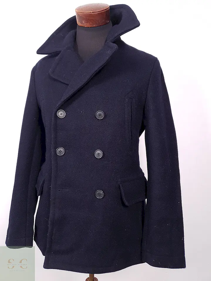 Abrigo Selected Homme Marinero Azul 70% Lana Talla SM 7