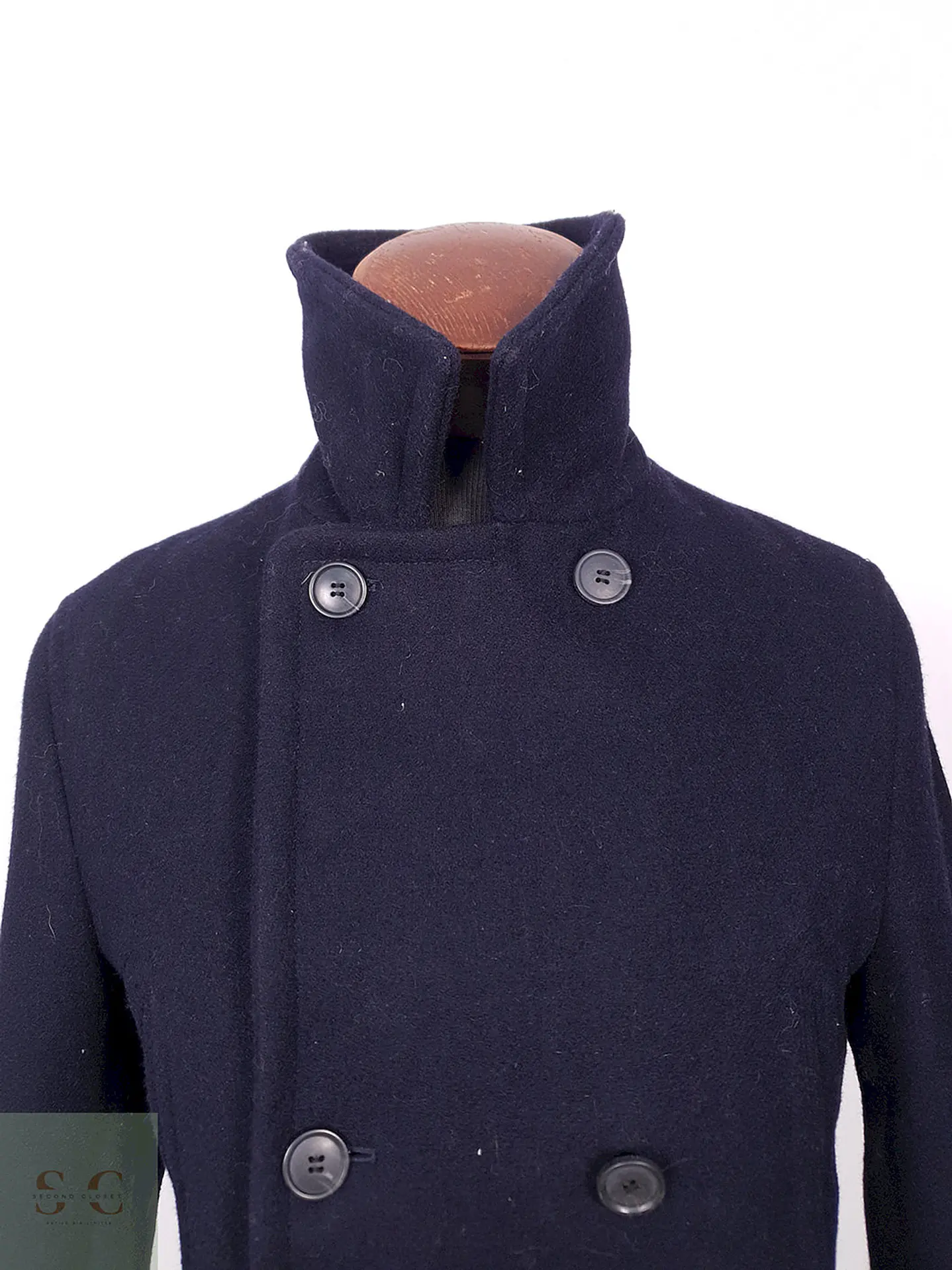 Abrigo Selected Homme Marinero Azul 70% Lana Talla SM 9