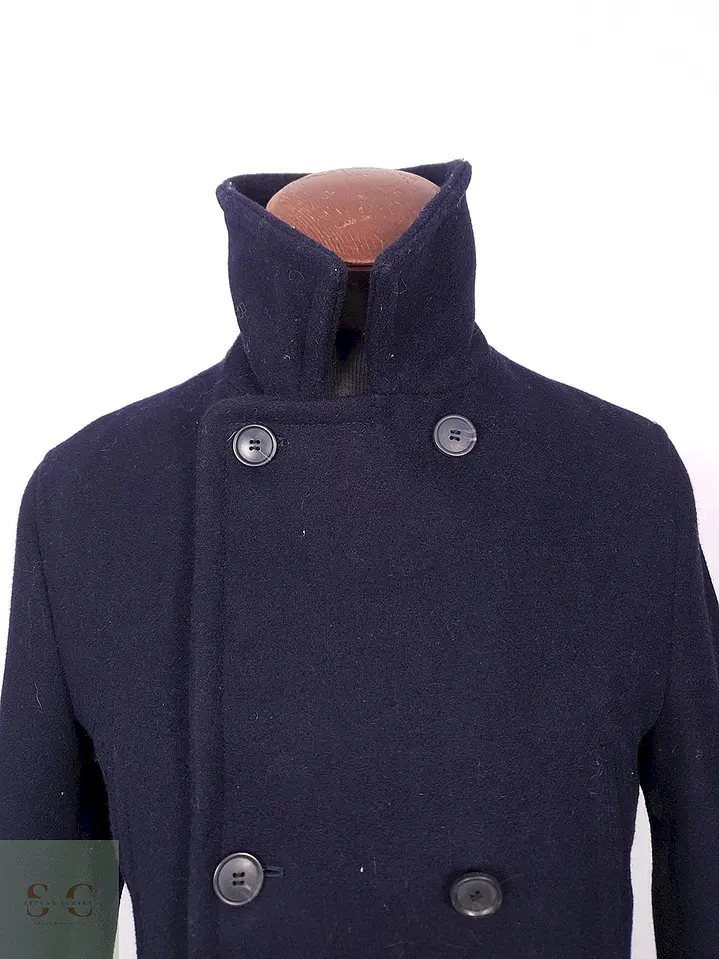 Abrigo Selected Homme Marinero Azul 70% Lana Talla SM 9