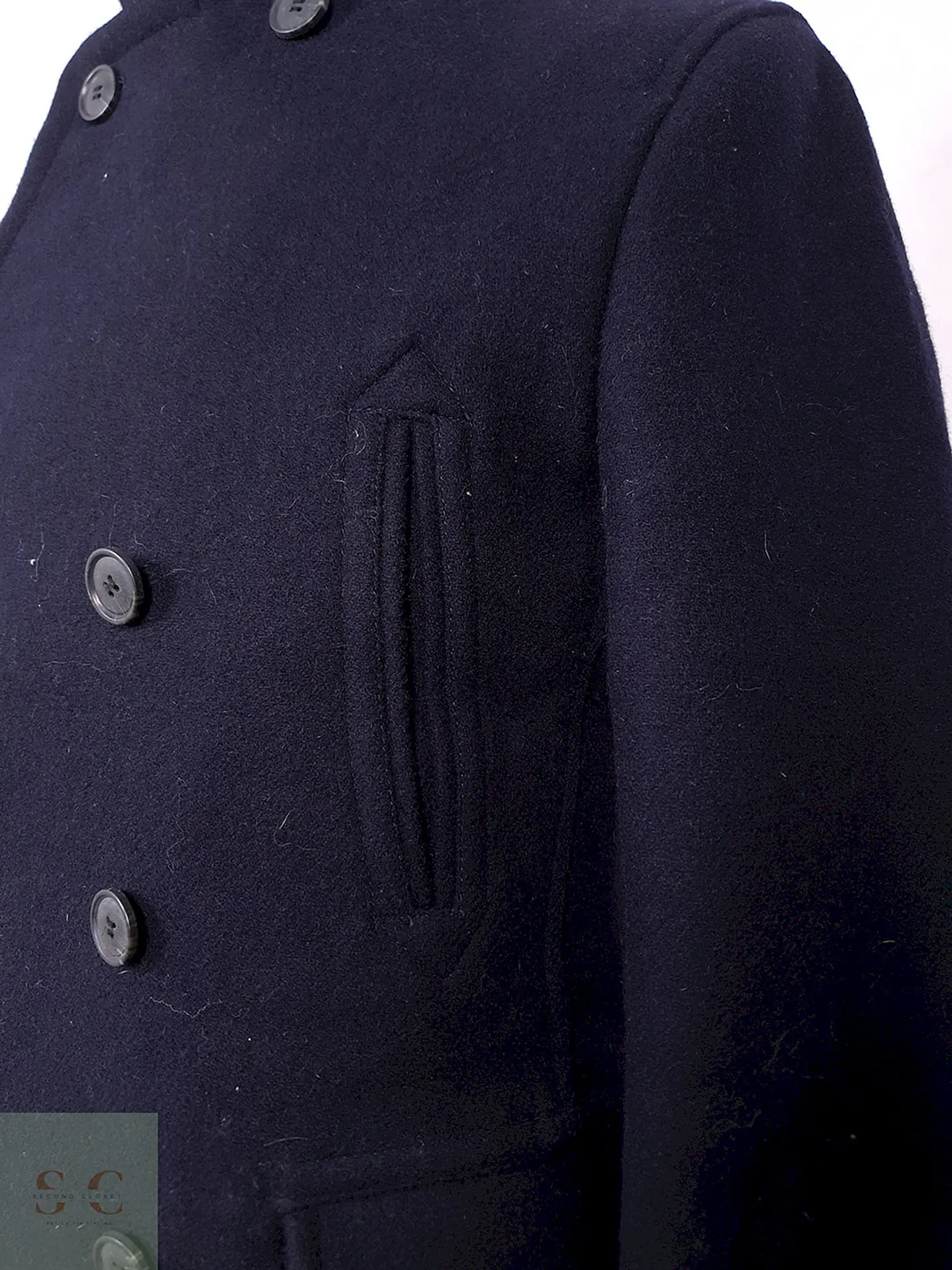 Abrigo Selected Homme Marinero Azul 70% Lana Talla SM 10