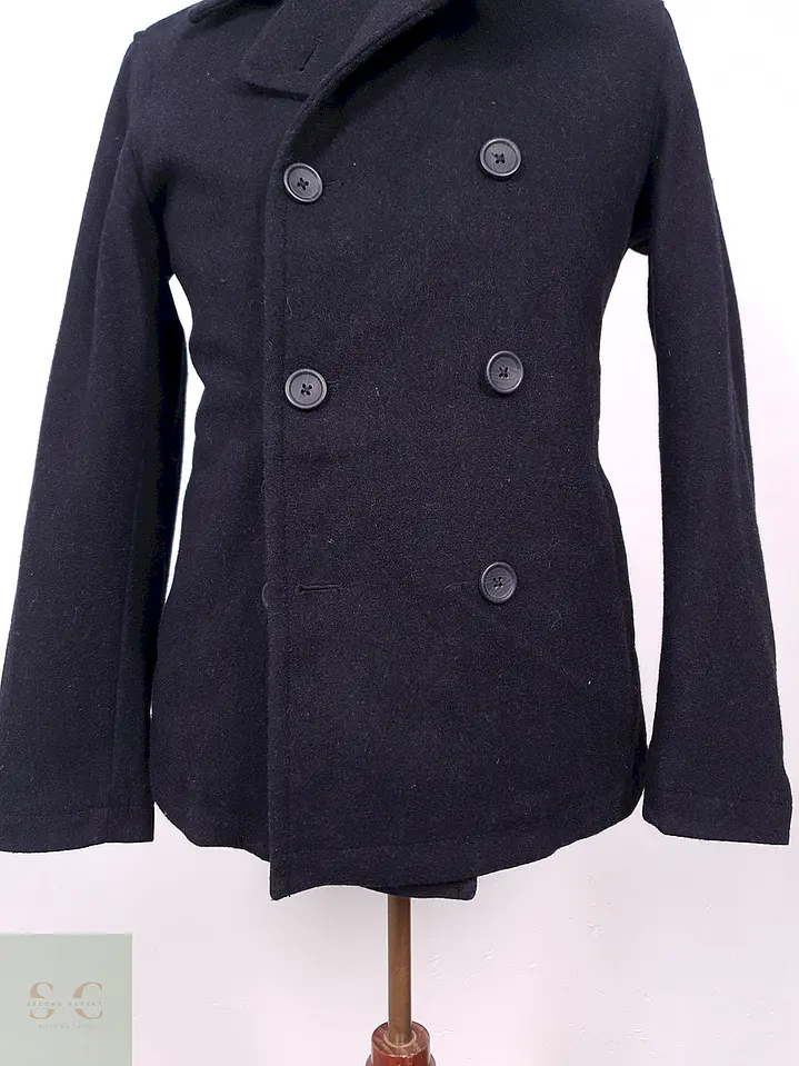 Abrigo Banana Republic Marinero Plomo 60% Lana Talla S 5