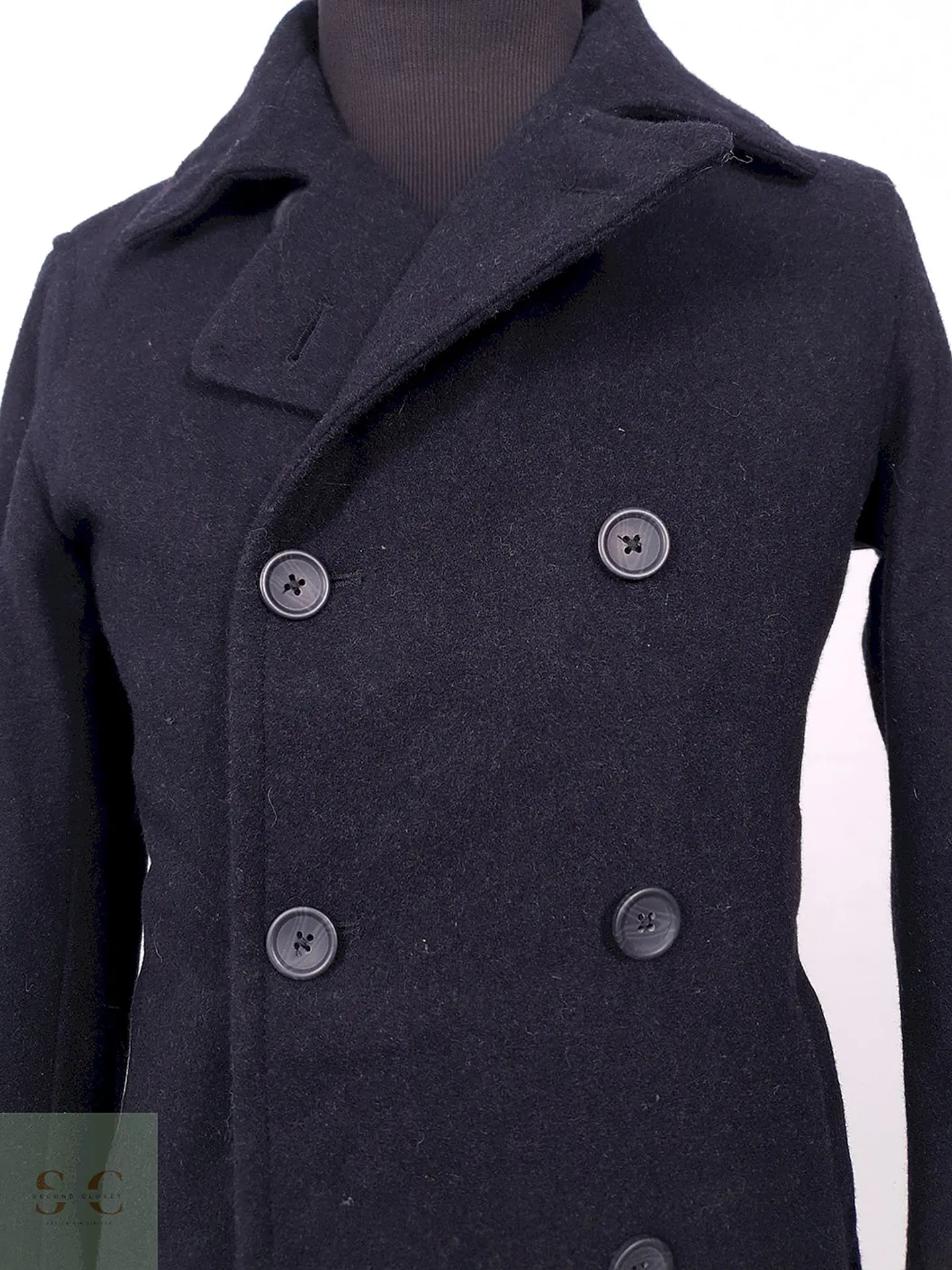 Abrigo Banana Republic Marinero Plomo 60% Lana Talla S 6