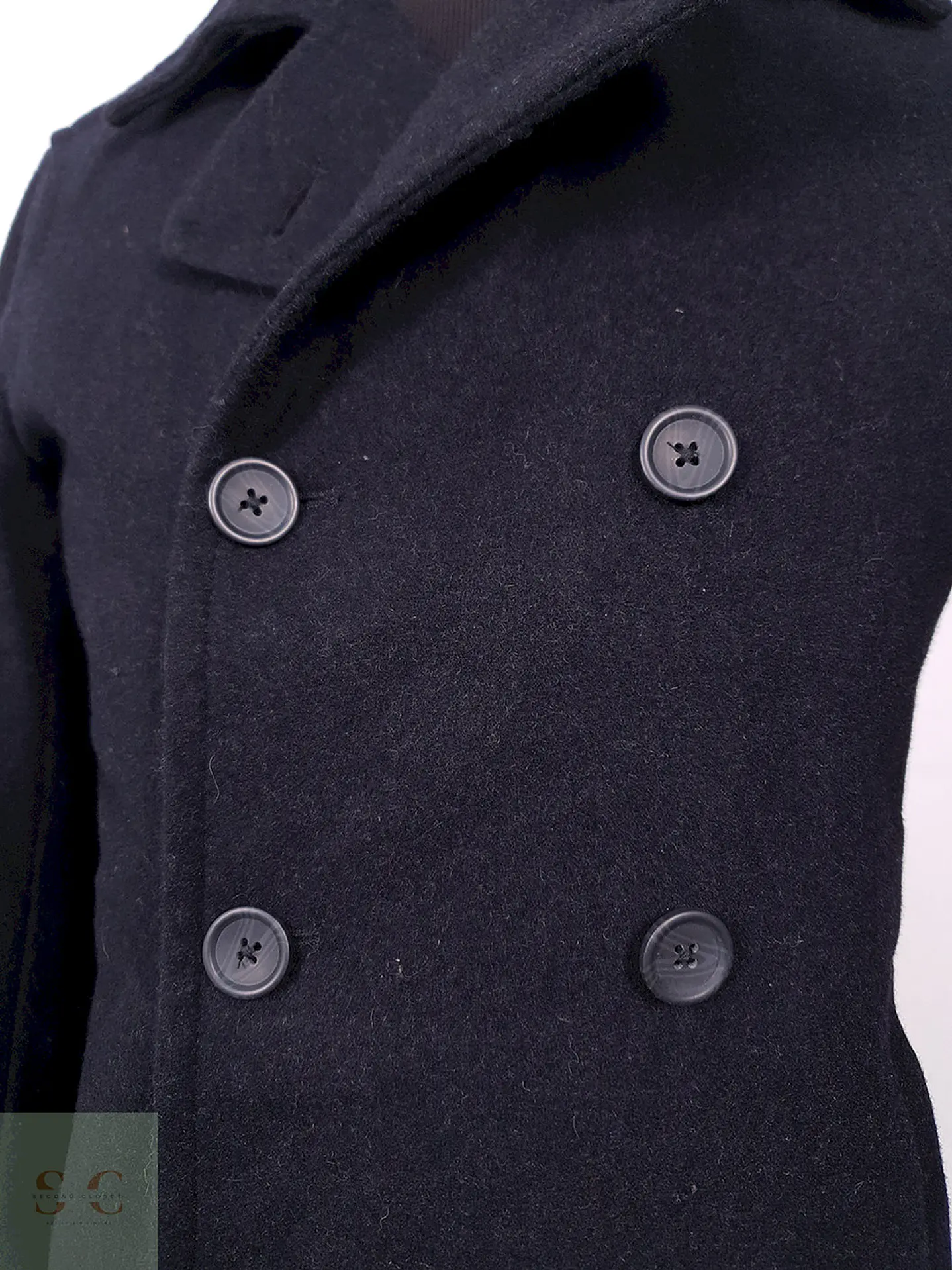 Abrigo Banana Republic Marinero Plomo 60% Lana Talla S 7