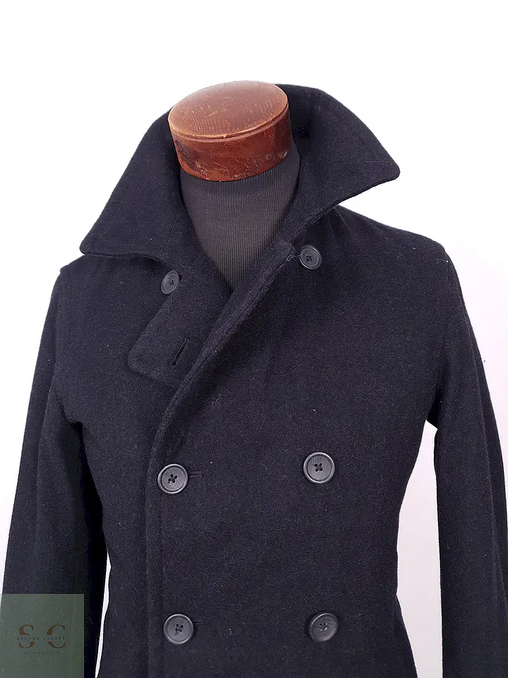 Abrigo Banana Republic Marinero Plomo 60% Lana Talla S 9