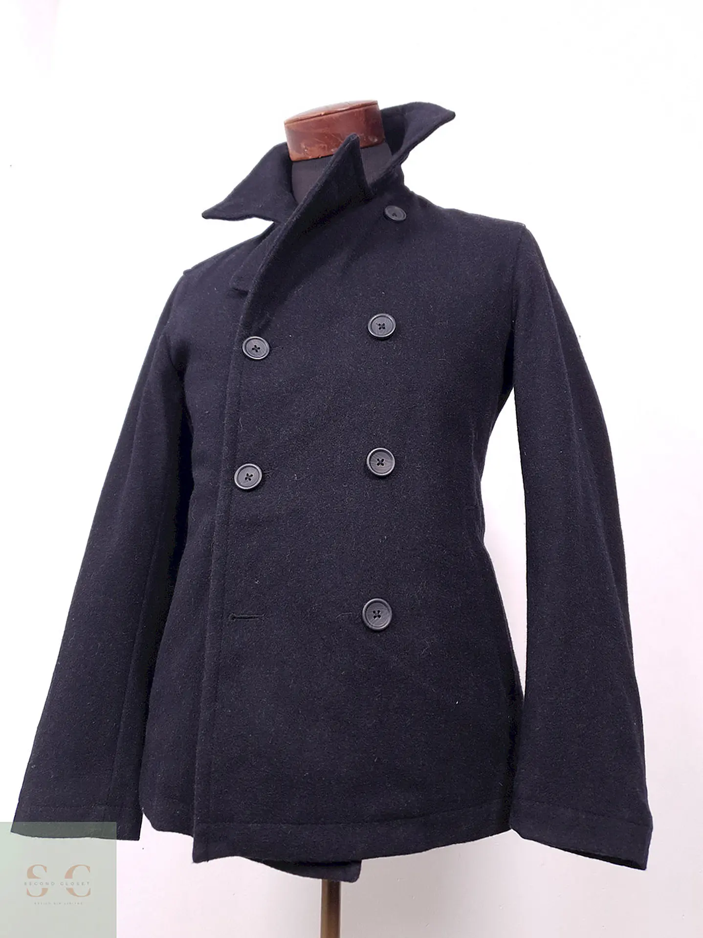 Abrigo Banana Republic Marinero Plomo 60% Lana Talla S 1