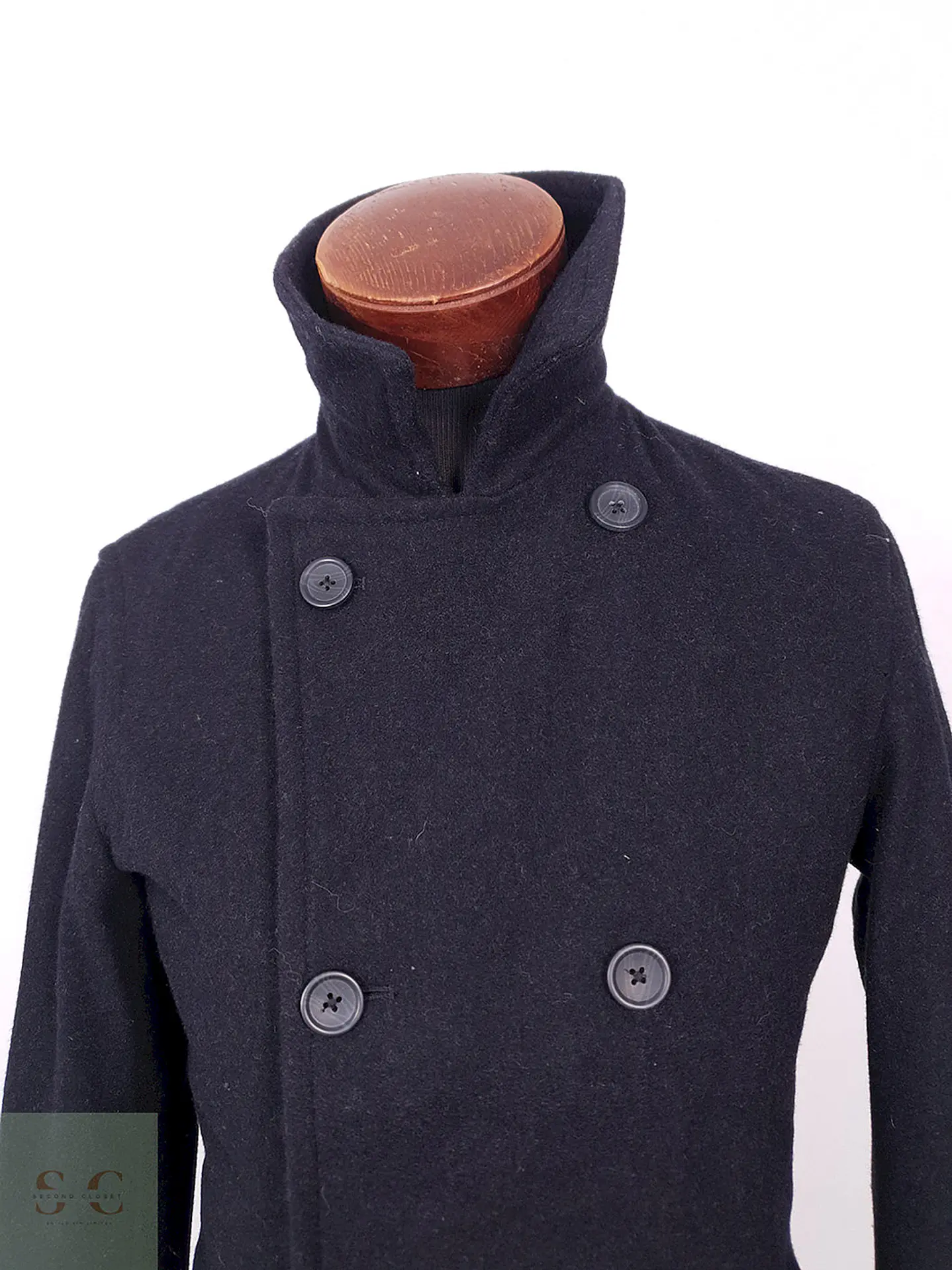 Abrigo Banana Republic Marinero Plomo 60% Lana Talla S 10