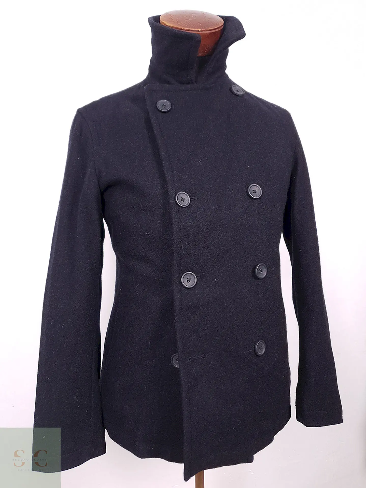 Abrigo Banana Republic Marinero Plomo 60% Lana Talla S 2