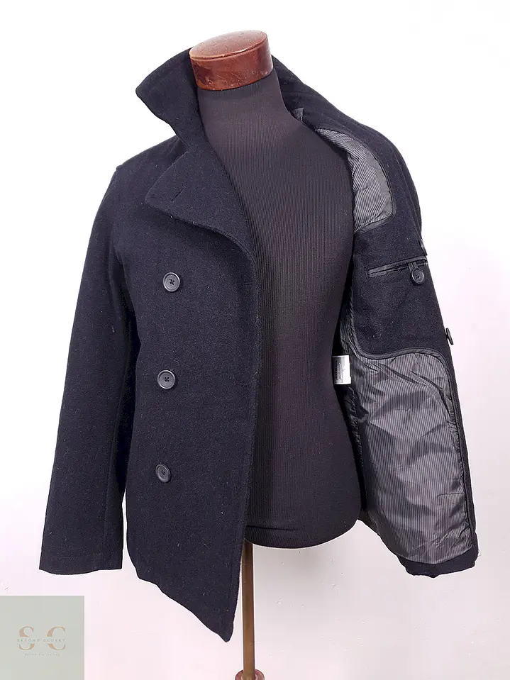 Abrigo Banana Republic Marinero Plomo 60% Lana Talla S 14