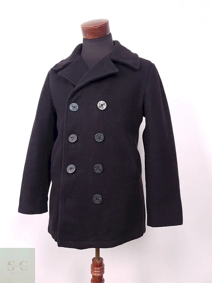 Abrigo Dur O Jac By Schott NYC Marinero Negro Lana Talla S 2