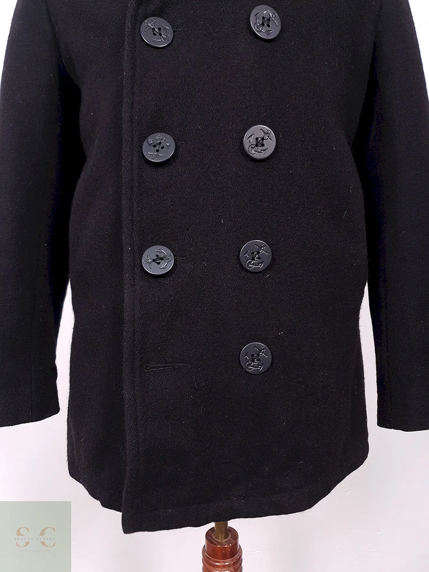 Abrigo Dur O Jac By Schott NYC Marinero Negro Lana Talla S 4