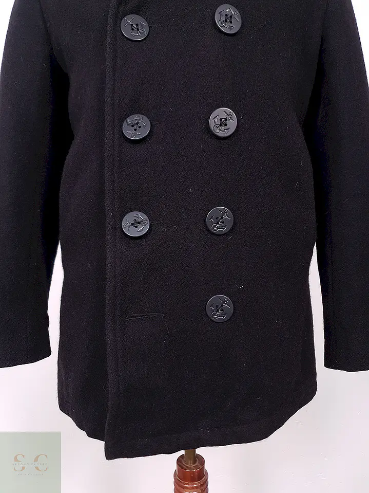 Abrigo Dur O Jac By Schott NYC Marinero Negro Lana Talla S 4