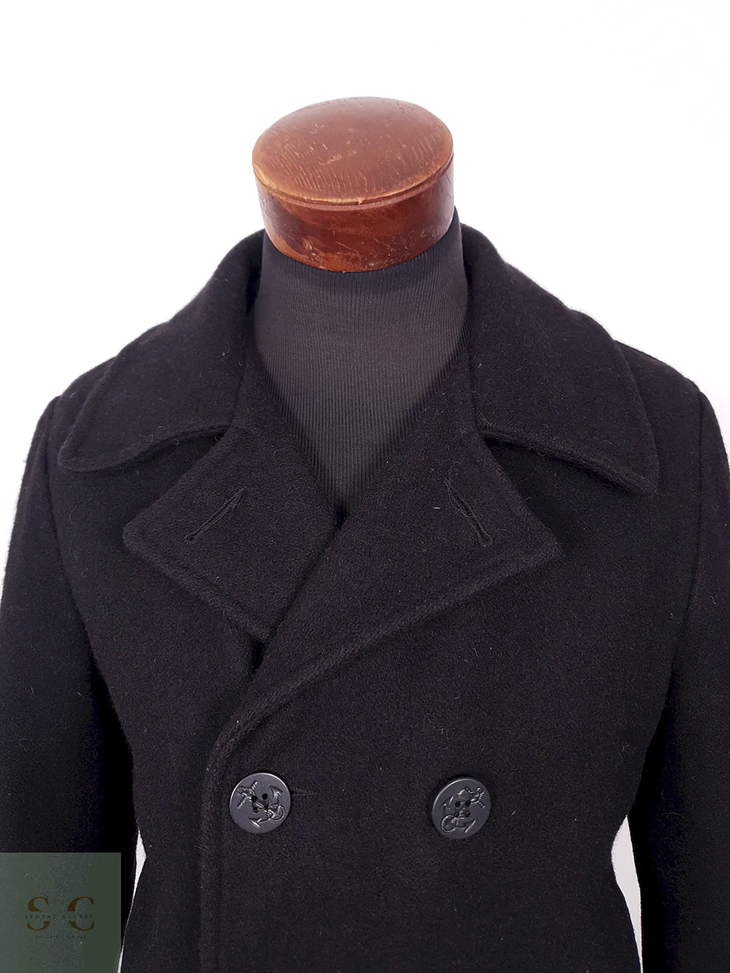 Abrigo Dur O Jac By Schott NYC Marinero Negro Lana Talla S 6