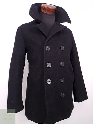 Abrigo Dur O Jac by Schott NYC Marinero Negro Lana - Talla S