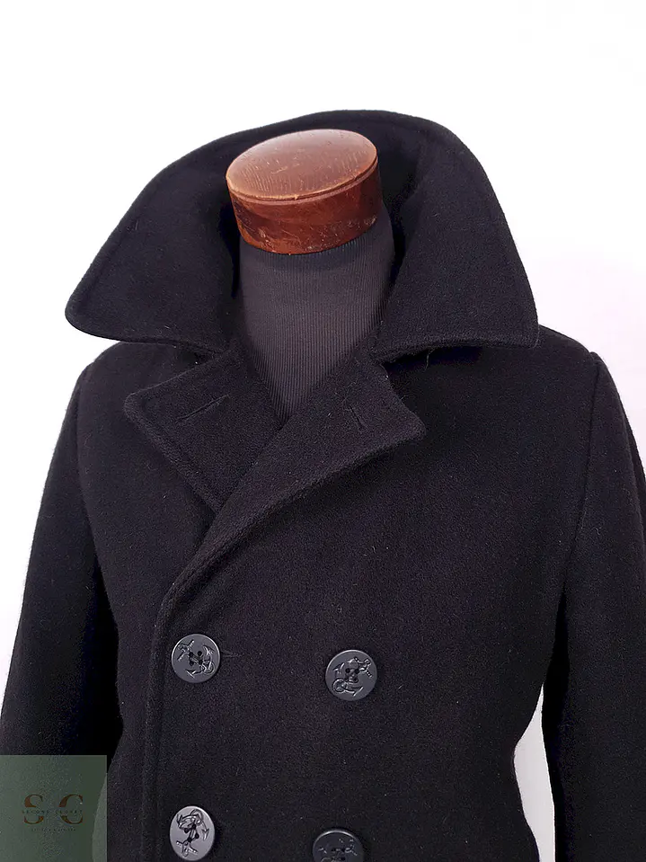 Abrigo Dur O Jac By Schott NYC Marinero Negro Lana Talla S 8
