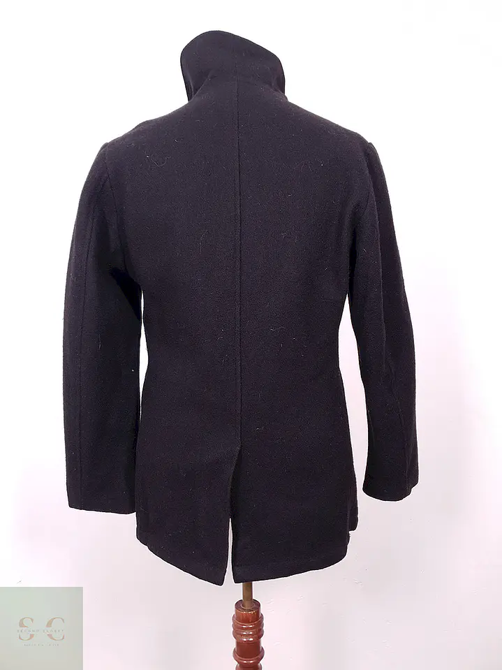 Abrigo Dur O Jac By Schott NYC Marinero Negro Lana Talla S 11