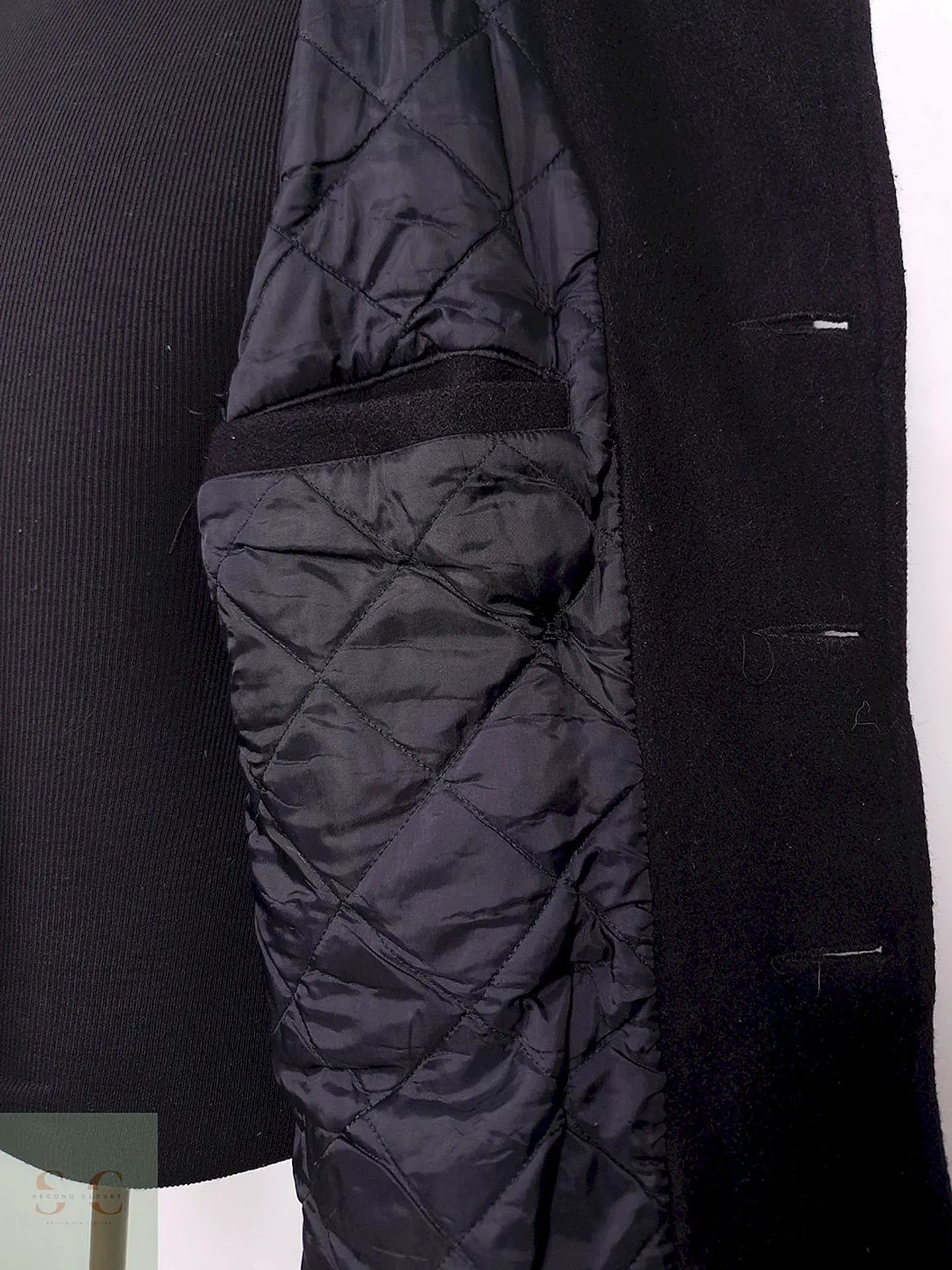 Abrigo Dur O Jac By Schott NYC Marinero Negro Lana Talla S 13