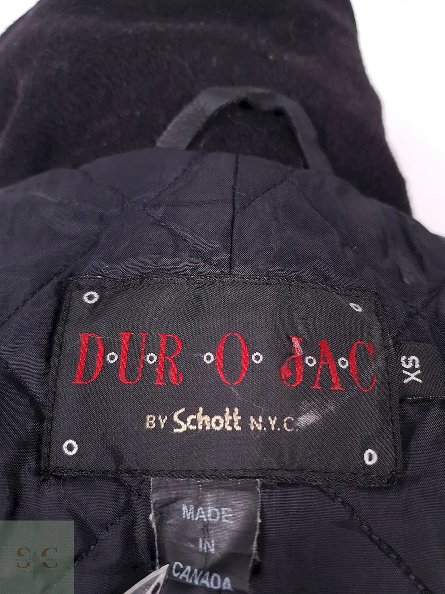 Abrigo Dur O Jac By Schott NYC Marinero Negro Lana Talla S 15