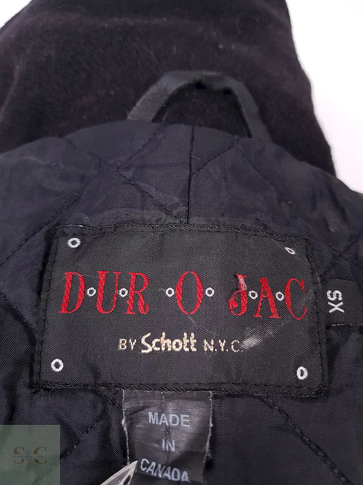 Abrigo Dur O Jac By Schott NYC Marinero Negro Lana Talla S 15