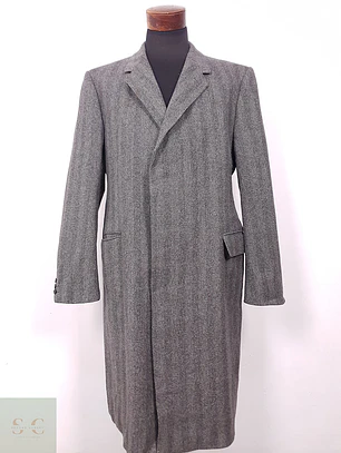 Abrigo Austin Reed 100% Lana Virgen Gris Talla LXL