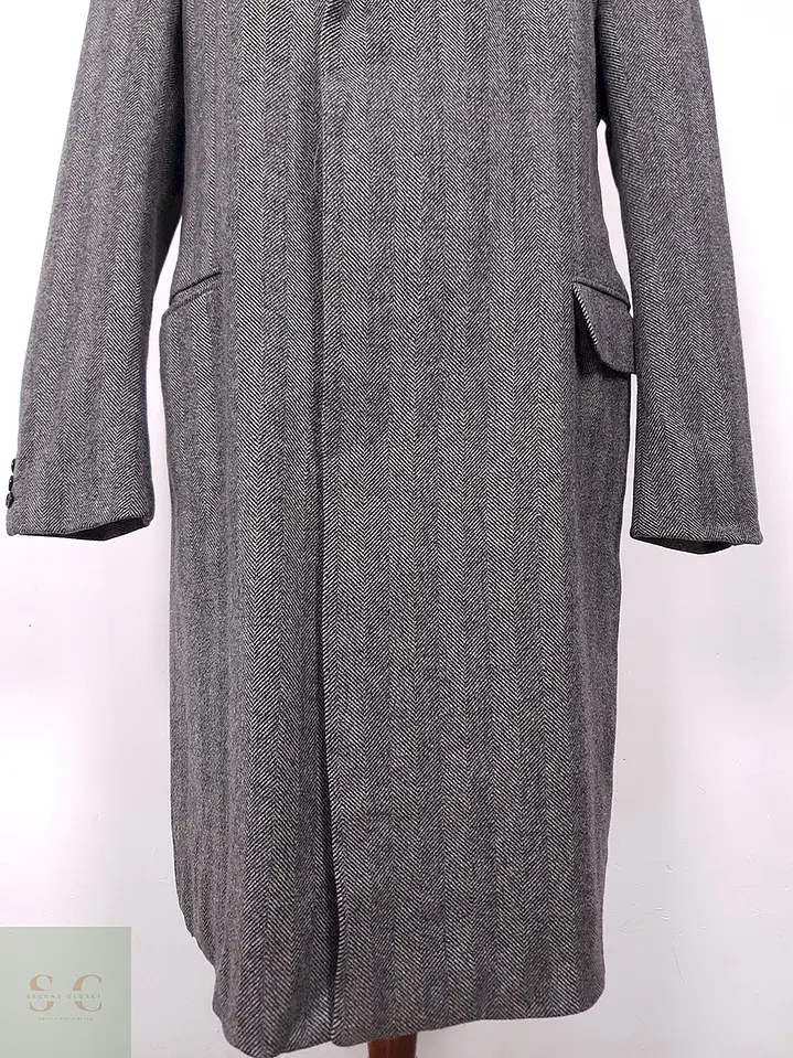 Abrigo Austin Reed 100% Lana Virgen Gris Talla LXL 3