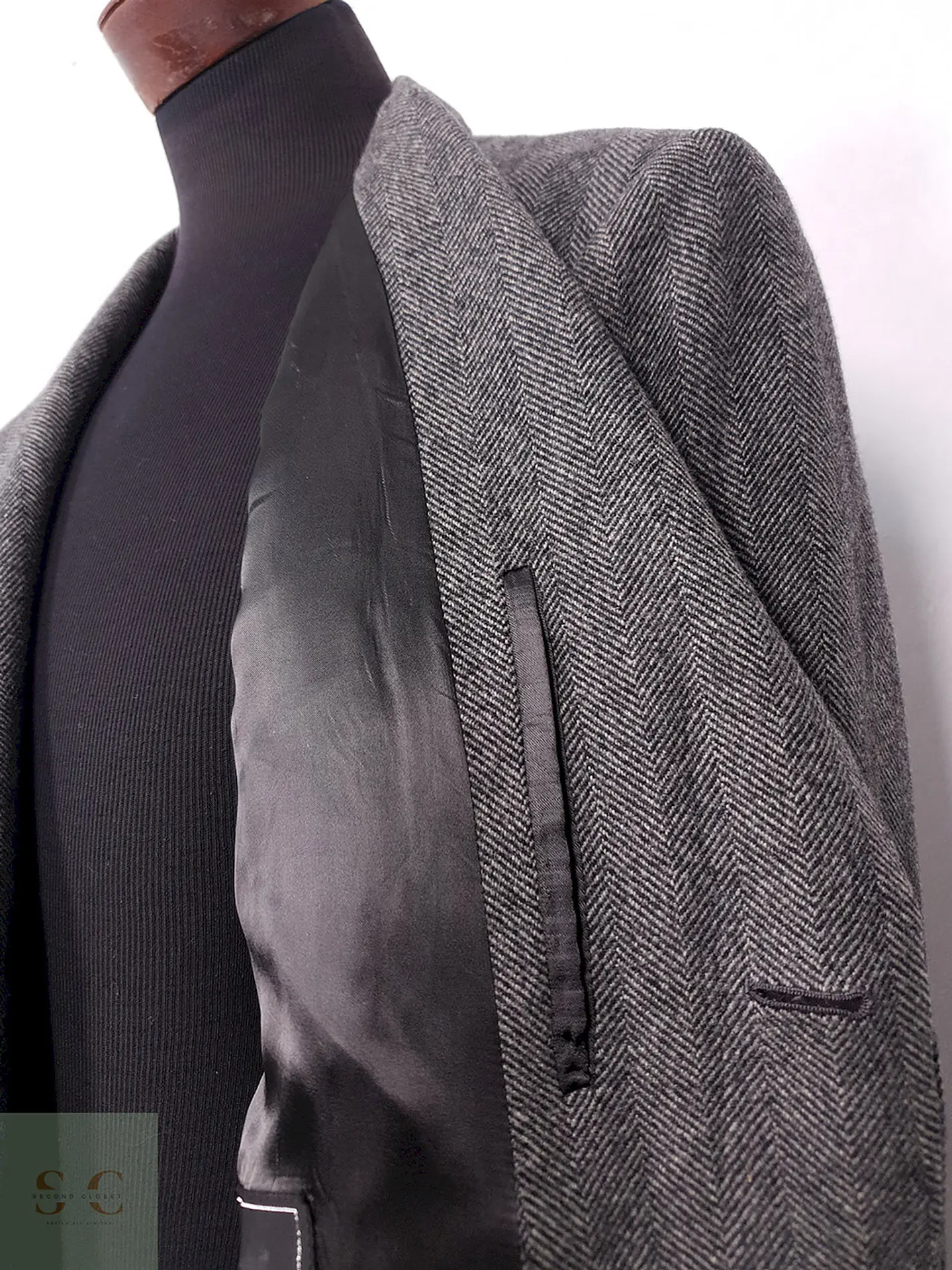 Abrigo Austin Reed 100% Lana Virgen Gris Talla LXL 10
