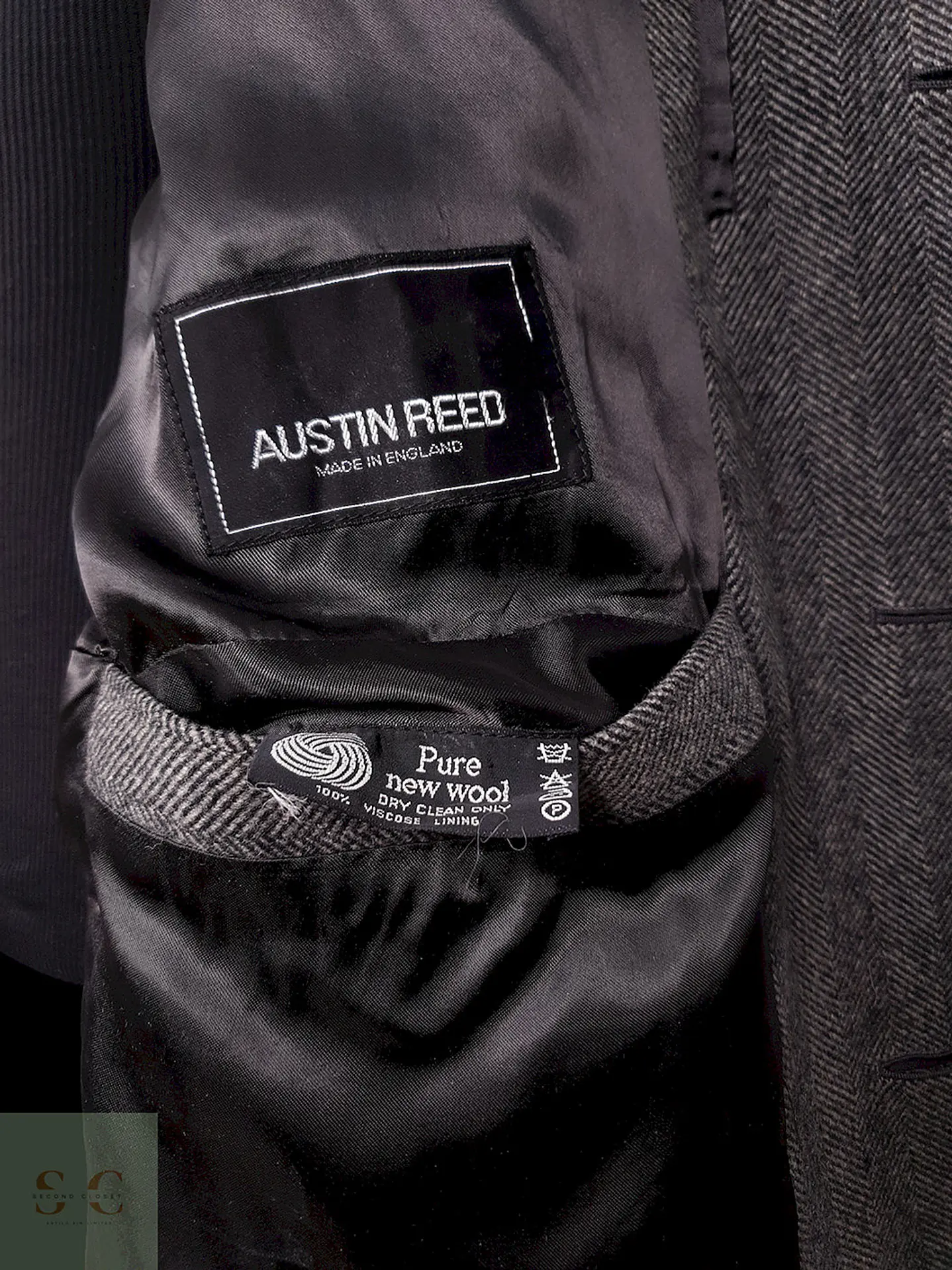 Abrigo Austin Reed 100% Lana Virgen Gris Talla LXL 12