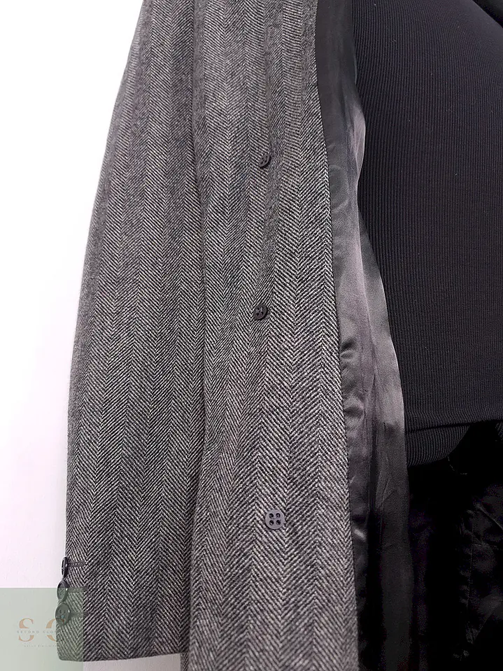 Abrigo Austin Reed 100% Lana Virgen Gris Talla LXL 16