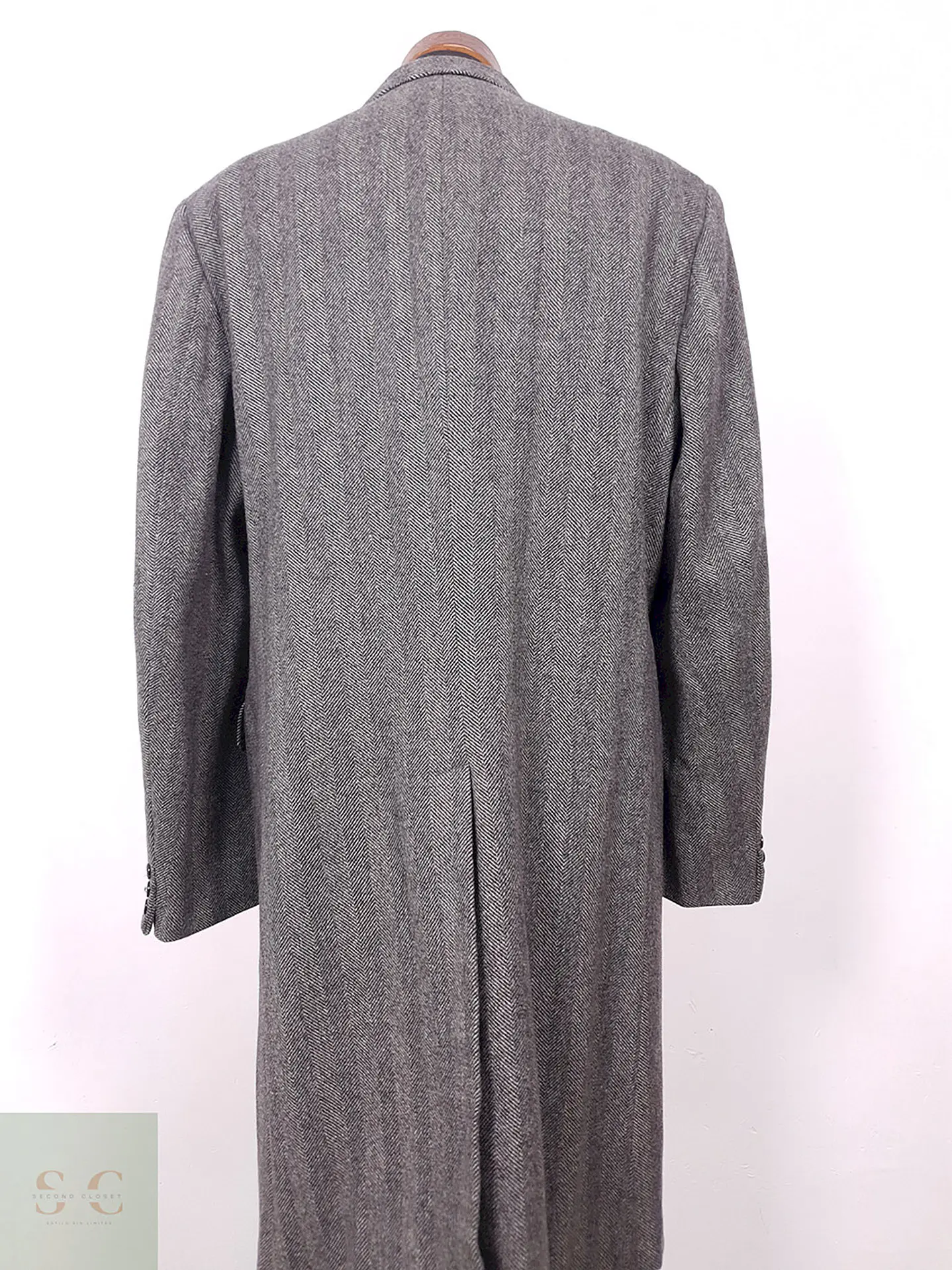 Abrigo Austin Reed 100% Lana Virgen Gris Talla LXL 17