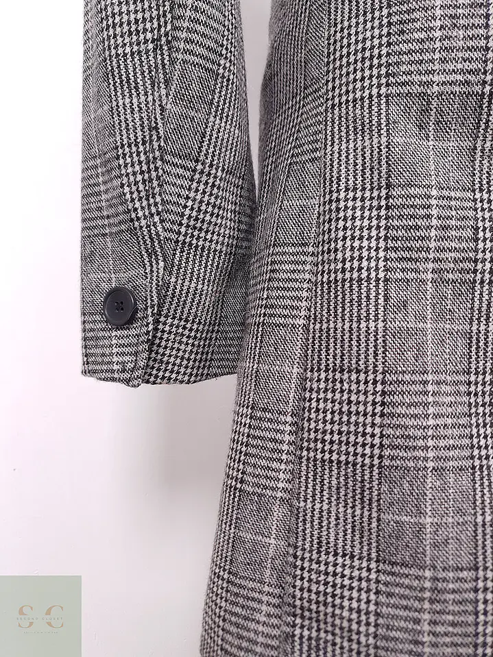 Abrigo Primark Gris 50% Lana Talla S 9