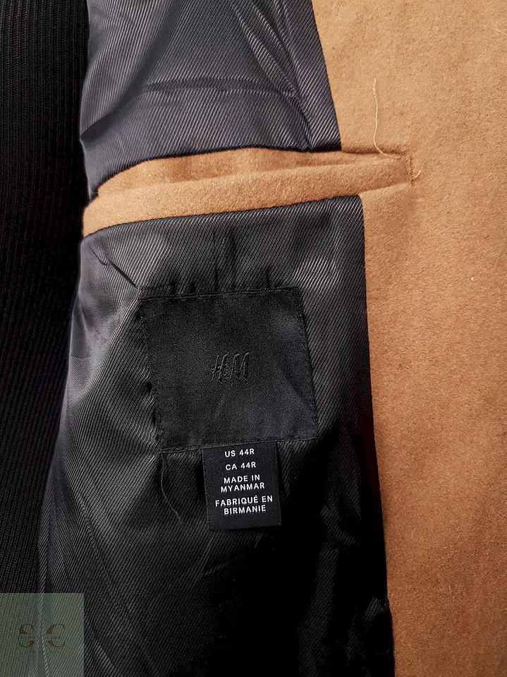 Abrigo H&M Camel 50% Lana Talla M 7