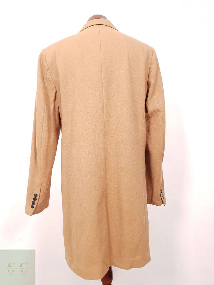 Abrigo H&M Camel 50% Lana Talla M 12