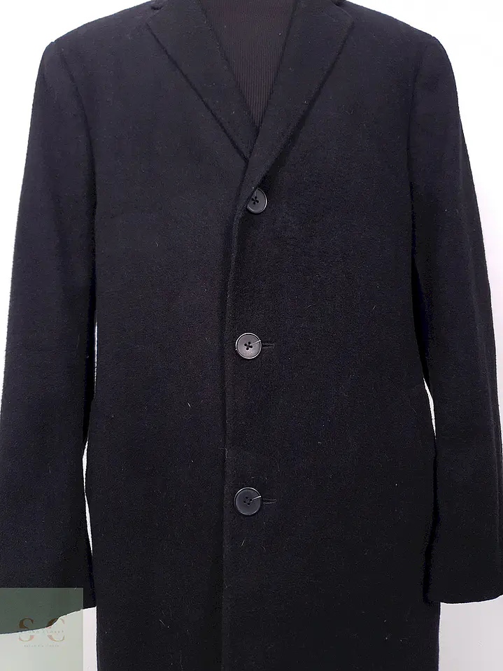 Abrigo Nordstrom Rack Negro Mezcla Lana Talla XL 3