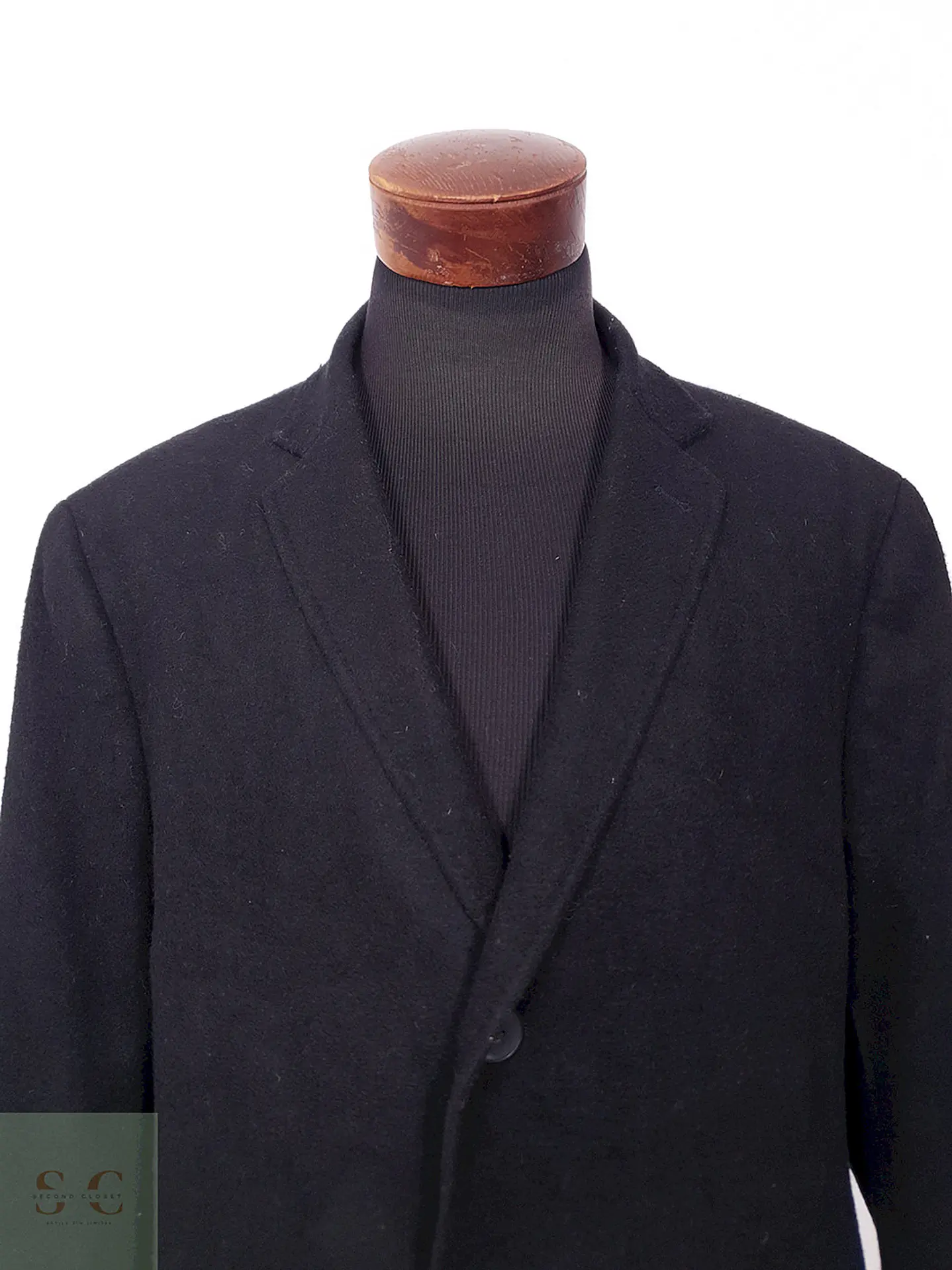 Abrigo Nordstrom Rack Negro Mezcla Lana Talla XL 4