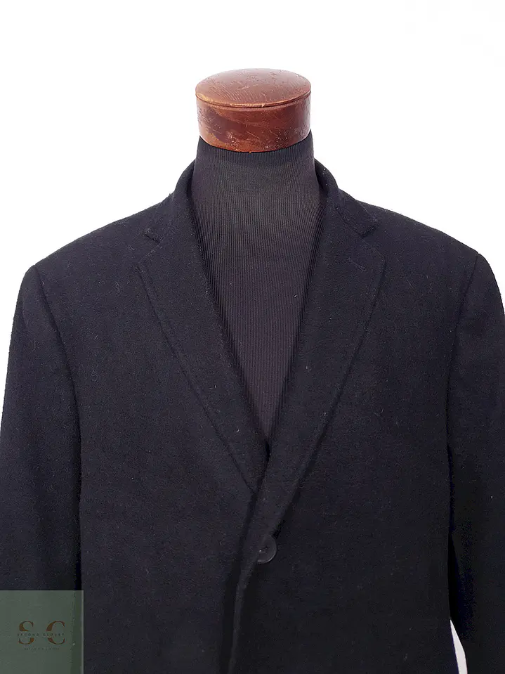 Abrigo Nordstrom Rack Negro Mezcla Lana Talla XL 4