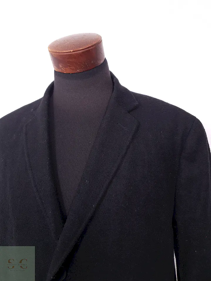 Abrigo Nordstrom Rack Negro Mezcla Lana Talla XL 5