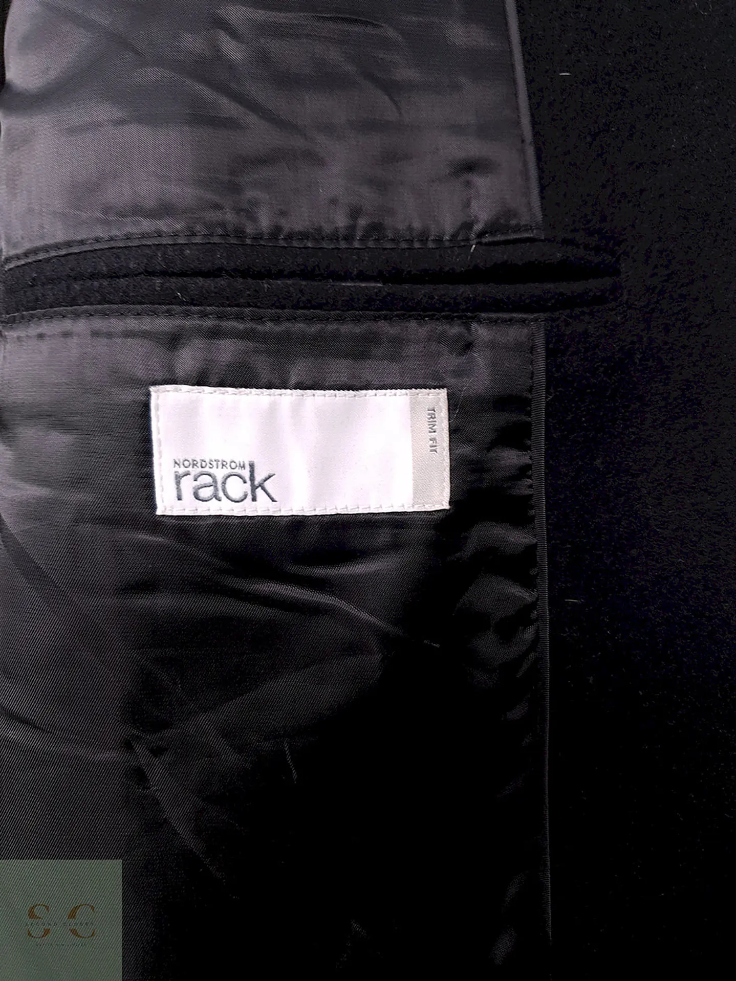 Abrigo Nordstrom Rack Negro Mezcla Lana Talla XL 6