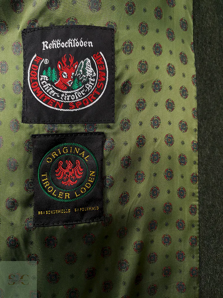 Abrigo Dolomiten Tiroler Loden Verde 100% Lana Virgen Talla L 16