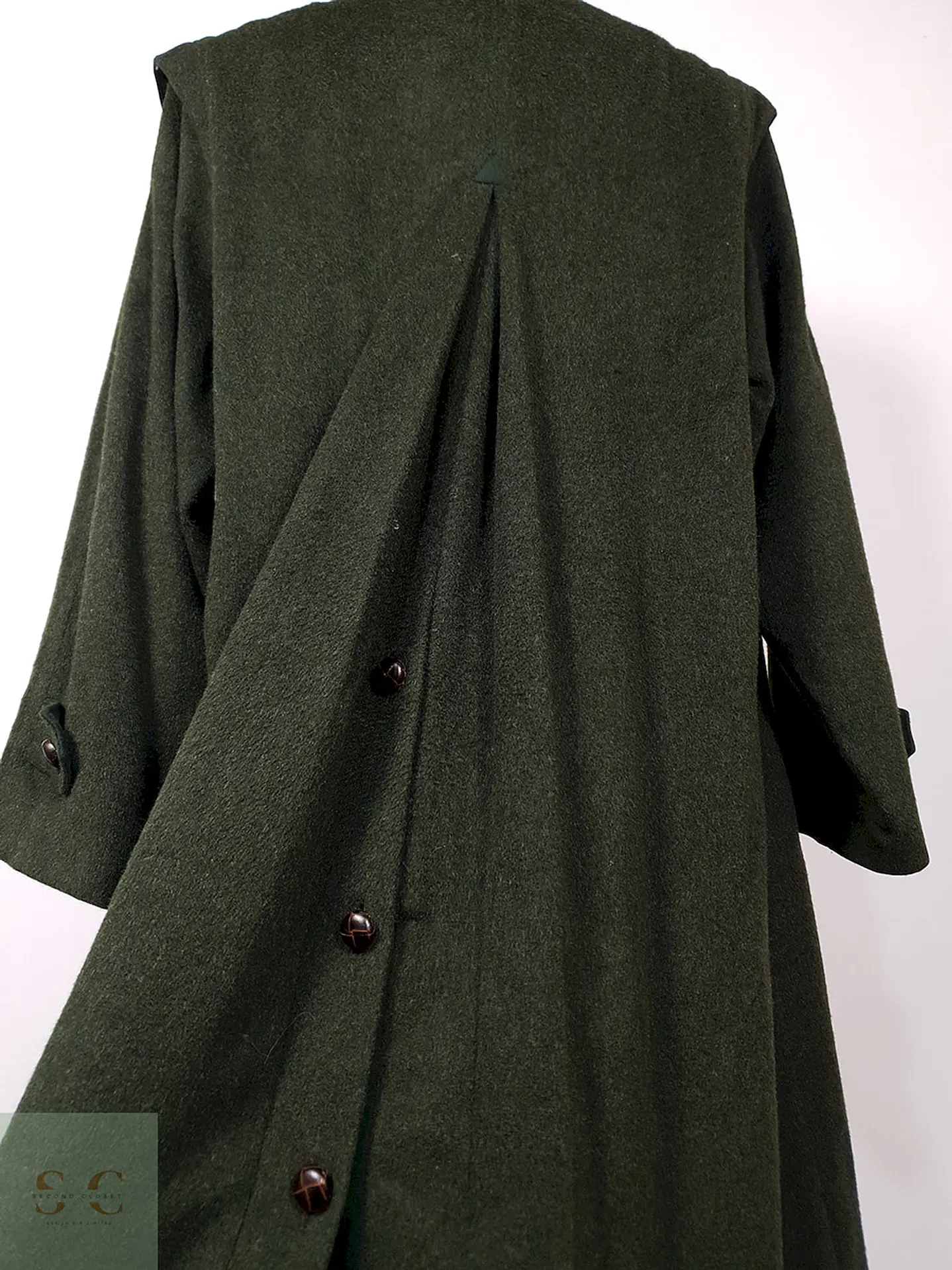 Abrigo Dolomiten Tiroler Loden Verde 100% Lana Virgen Talla L 22