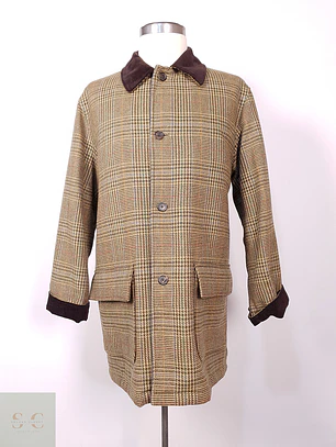 Abrigo Brooks Brothers 100% Lana Escocia Talla L