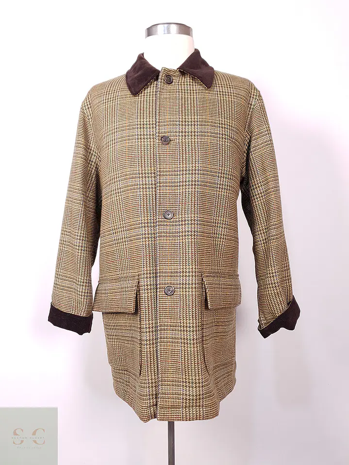 Abrigo Brooks Brothers 100% Lana Escocia Talla L 1