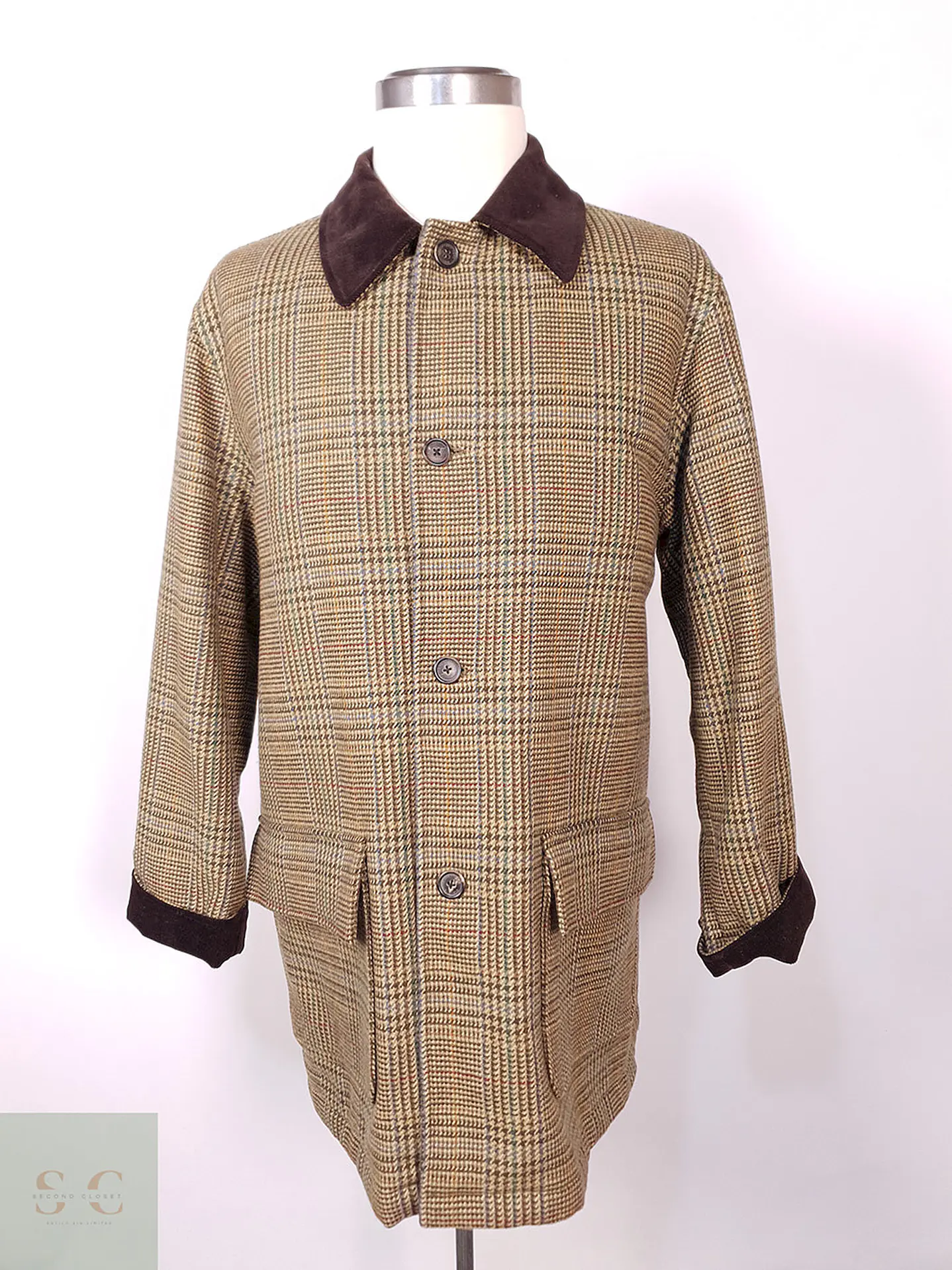 Abrigo Brooks Brothers 100% Lana Escocia Talla L 2