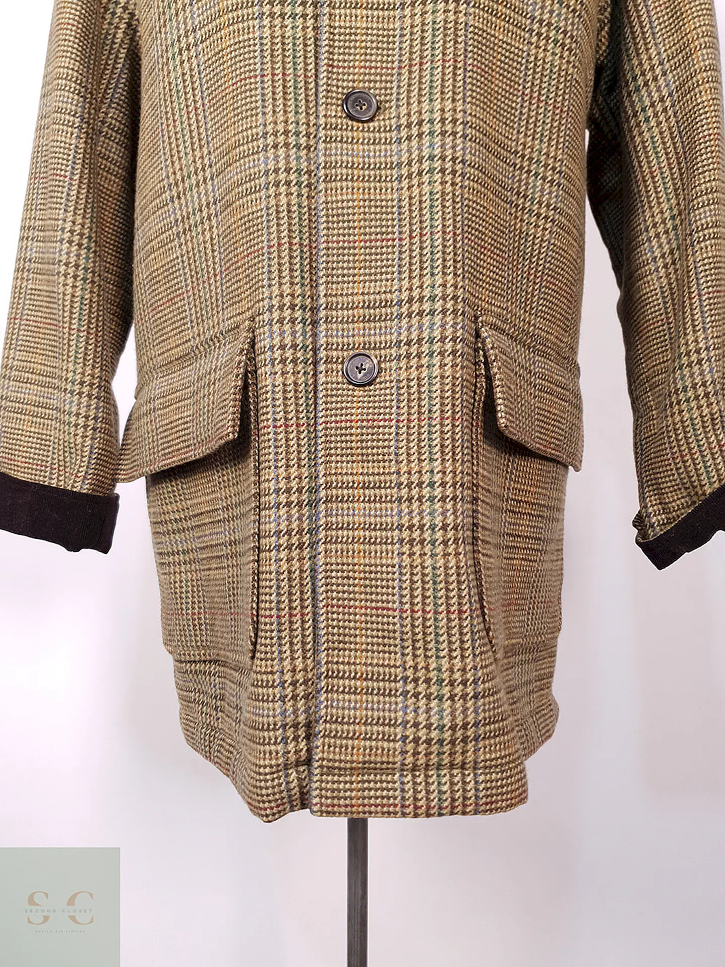 Abrigo Brooks Brothers 100% Lana Escocia Talla L 3